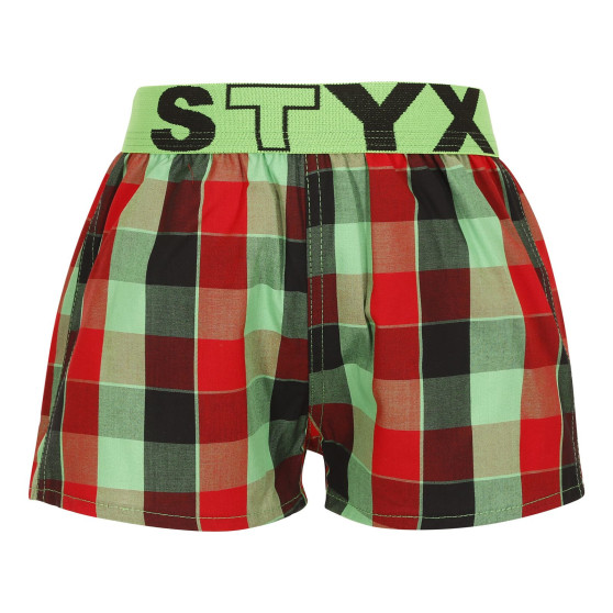 Pantalón corto para niños Styx elástico deportivo multicolor (BJ938)