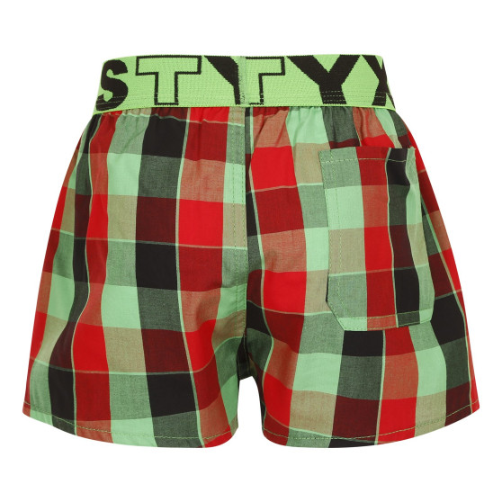 Pantalón corto para niños Styx elástico deportivo multicolor (BJ938)