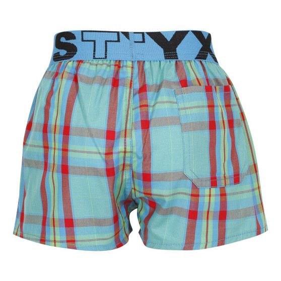 Pantalón corto para niños Styx elástico deportivo multicolor (BJ939)