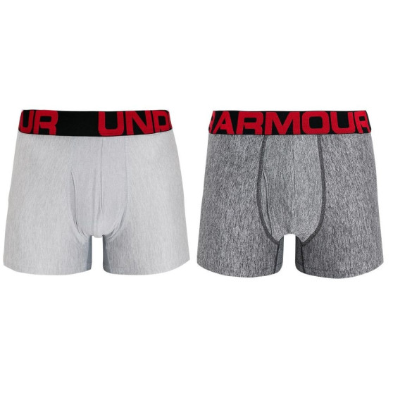 2PACK Boxers para hombre Under Armour sobredimensionado grey (1363618 011)