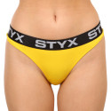 Tanga de mujer Styx deportivo elástico amarillo (IT1068)