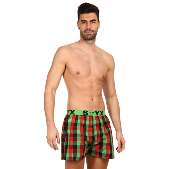 5PACK Calzones de hombre Styx deportivo elástico multicolor (B9312345)