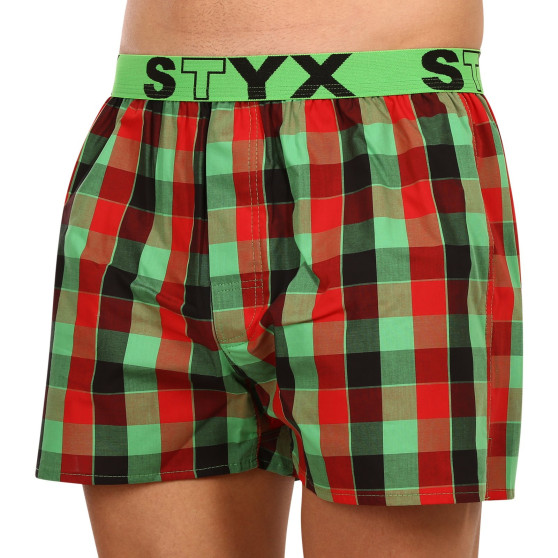 5PACK Calzones de hombre Styx deportivo elástico multicolor (B9312345)