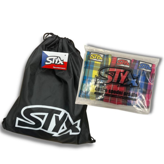 5PACK Calzones de hombre Styx deportivo elástico multicolor (B9312345)