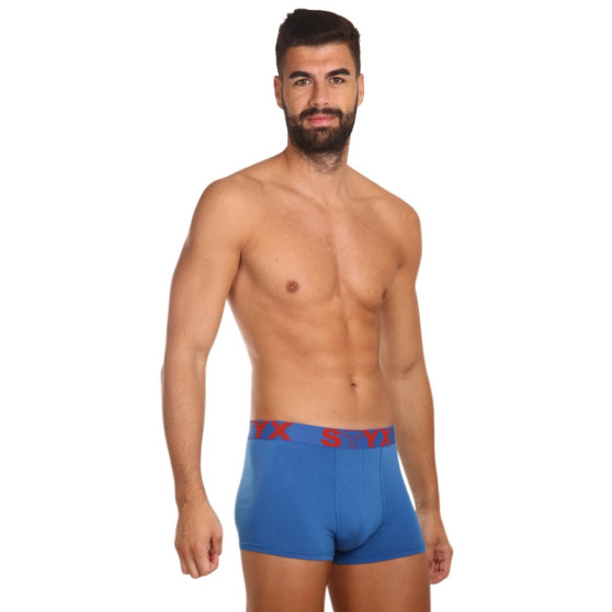 3PACK Boxers para hombre Styx sport elastic azul (3G96789)