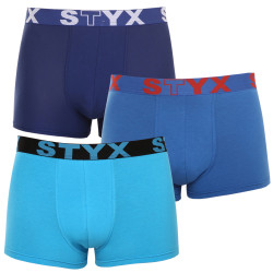 3PACK Boxers para hombre Styx sport elastic azul (3G96789)