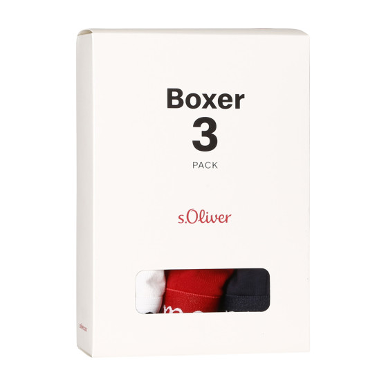 3PACK Boxers para hombre S.Oliver multicolor (JH-34B-51136323)