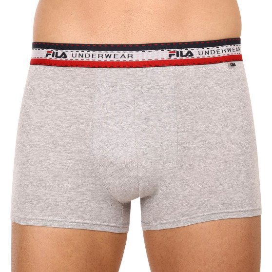 3PACK Boxers para hombre Fila gris (FU5059/3-400)