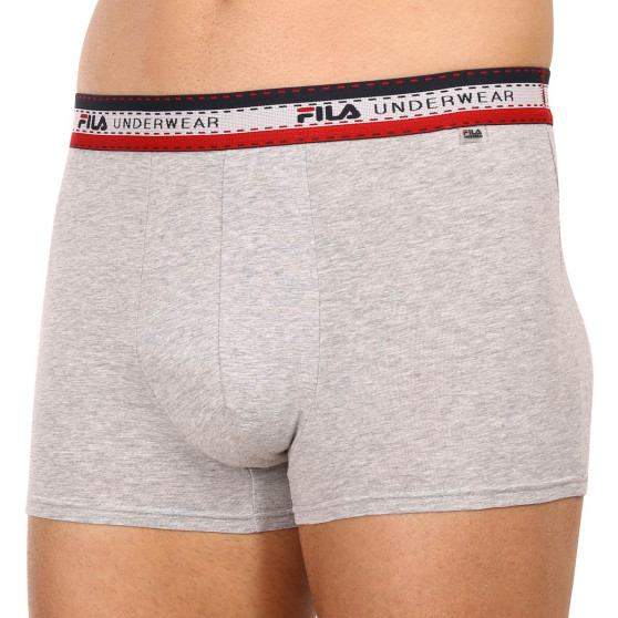 3PACK Boxers para hombre Fila gris (FU5059/3-400)