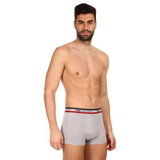 3PACK Boxers para hombre Fila gris (FU5059/3-400)