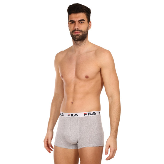 3PACK Boxers para hombre Fila gris (FU5016/3-400)