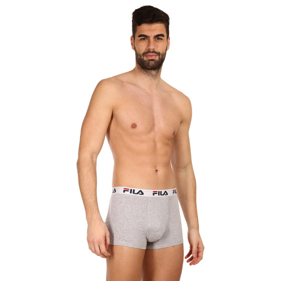 3PACK Boxers para hombre Fila gris (FU5016/3-400)