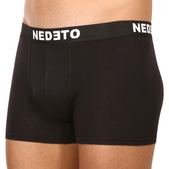 7PACK Boxers para hombre Nedeto negro (7NDTB001-brand)