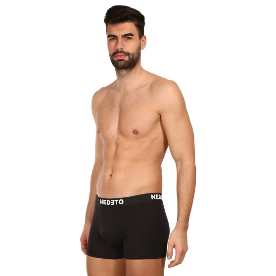 7PACK Boxers para hombre Nedeto negro (7NDTB001-brand)