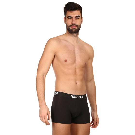 7PACK Boxers para hombre Nedeto negro (7NDTB001-brand)