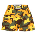 Pantalón corto niño Styx art classic goma camuflaje amarillo (J1559)