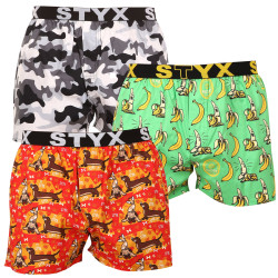 3PACK short hombre Styx art sports goma multicolor (3B13497)