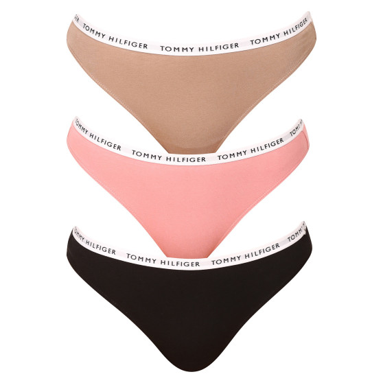 3PACK tanga de mujer Tommy Hilfiger multicolor (UW0UW02829 0R1)