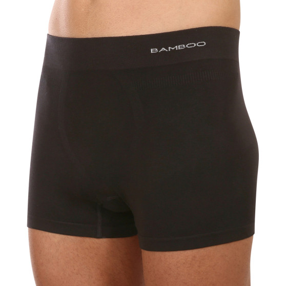 Boxers para hombre Gino bambú sin costuras negro (54005)