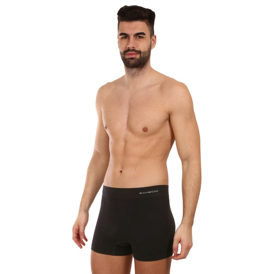 Boxers para hombre Gino bambú sin costuras negro (54005)