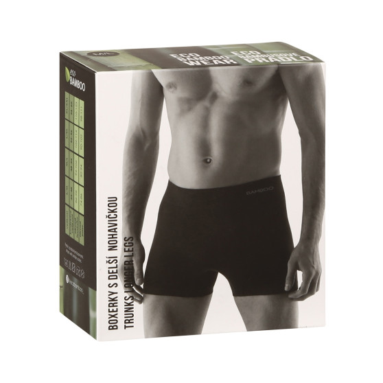 Boxers para hombre Gino bambú sin costuras negro (54005)