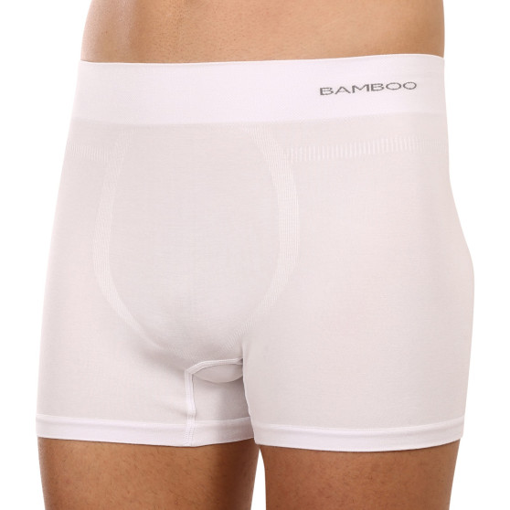 Boxers para hombre Gino bambú sin costuras blanco (54005)