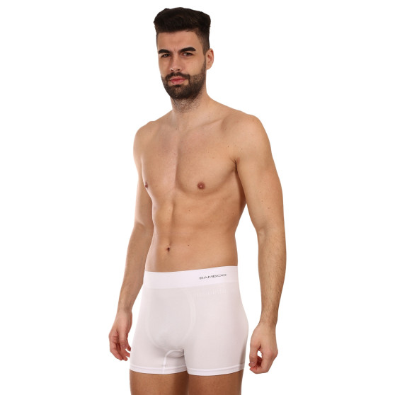 Boxers para hombre Gino bambú sin costuras blanco (54005)