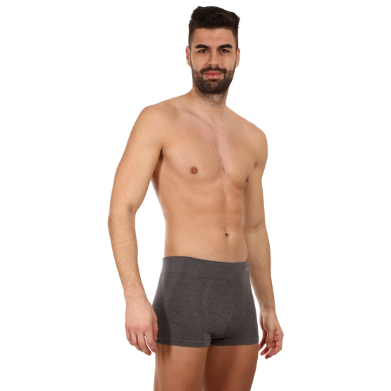 Boxers para hombre Gino sin costuras bambú gris (53005)