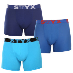 3PACK Boxers para hombre Styx largos deportivos elásticos multicolor (3U96789)