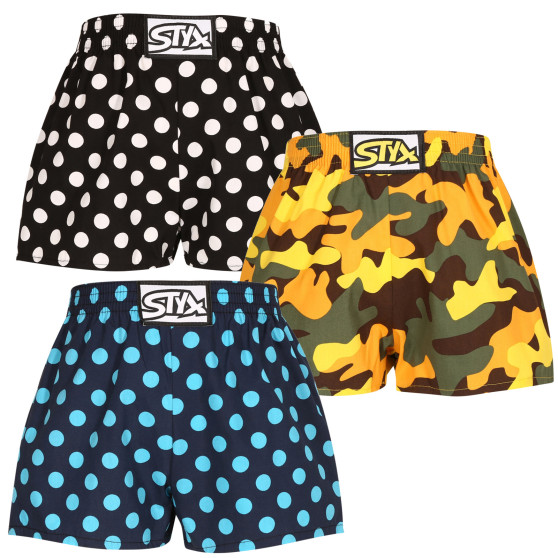 3PACK pantalón corto niño Styx art classic goma multicolor (3J15901)