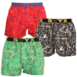 3PACK short hombre Styx art sports goma multicolor (3B13356)