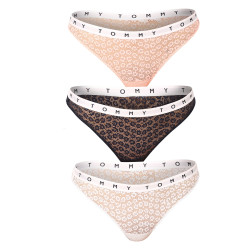 3PACK tanga de mujer Tommy Hilfiger multicolor oversize (UW0UW04514 0XW)