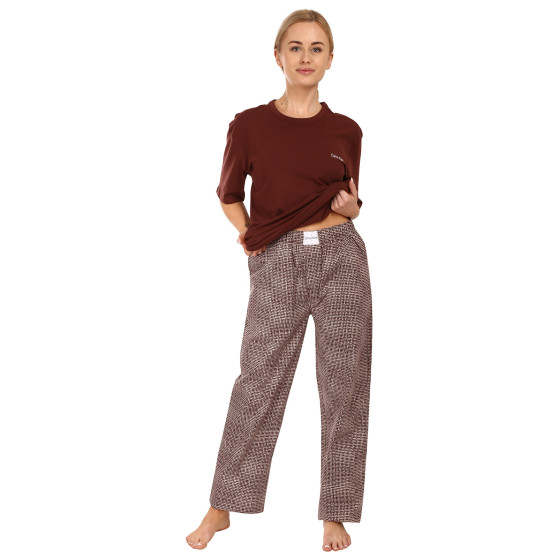 Pijama de mujer Calvin Klein marrón (QS6976E-CD1)