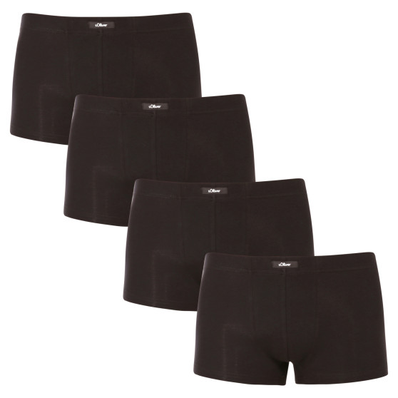 4PACK Boxers para hombre S.Oliver negro (MH-35H-48706757)