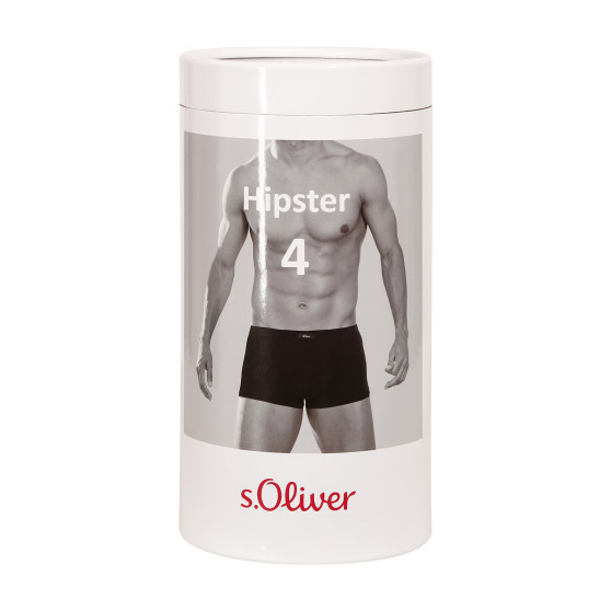 4PACK Boxers para hombre S.Oliver negro (MH-35H-48706757)