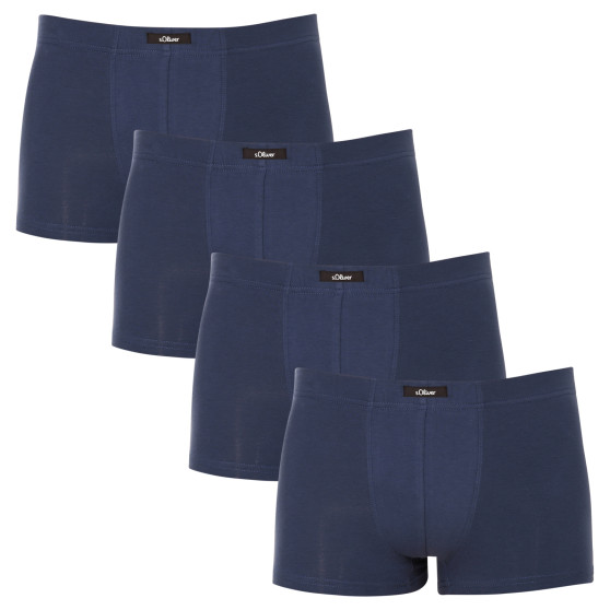 4PACK Boxers de hombre S.Oliver azul oscuro (MH-35H-60164426)