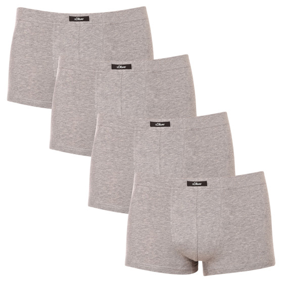 4PACK Boxers para hombre S.Oliver gris (MH-35H-41011828)