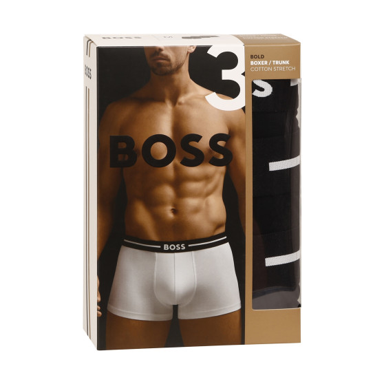 3PACK Boxers para hombre BOSS negro (50473916 001)