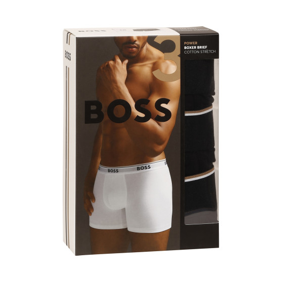 3PACK Boxers para hombre BOSS negro (50475282 001)