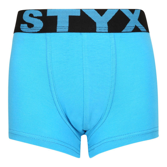 Boxers para niños Styx deportivo elástico azul claro (GJ1169)