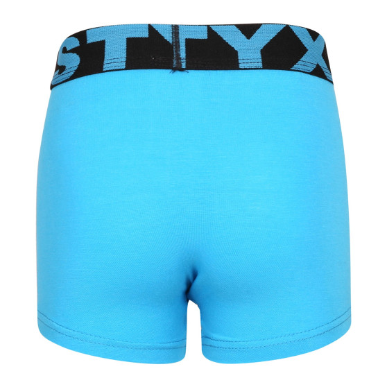 Boxers para niños Styx deportivo elástico azul claro (GJ1169)