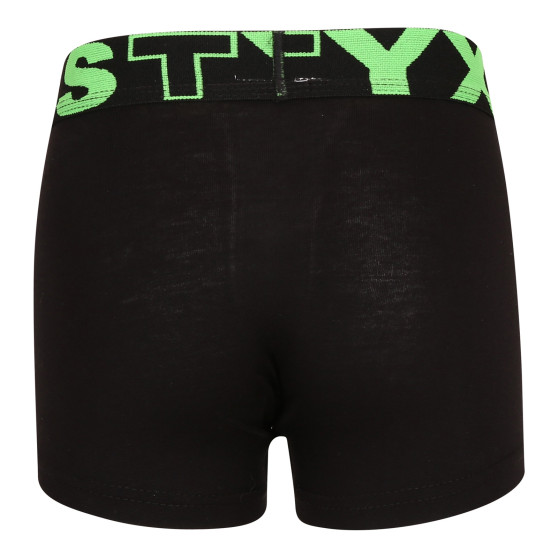 Boxers para niños Styx goma deportiva negro (GJ962)