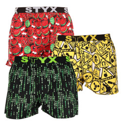 3PACK short hombre Styx art sports goma multicolor (3B11290)