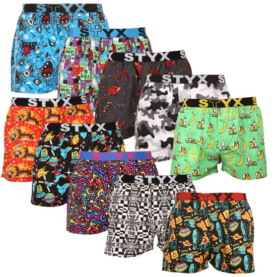 10PACK short hombre Styx art sports goma multicolor (10B131527941508)