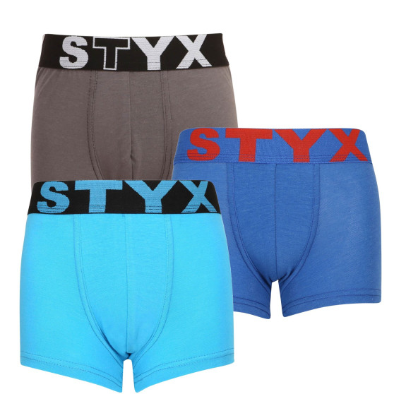 3PACK Boxers para niños Styx goma deportiva multicolor (3GJ96739)