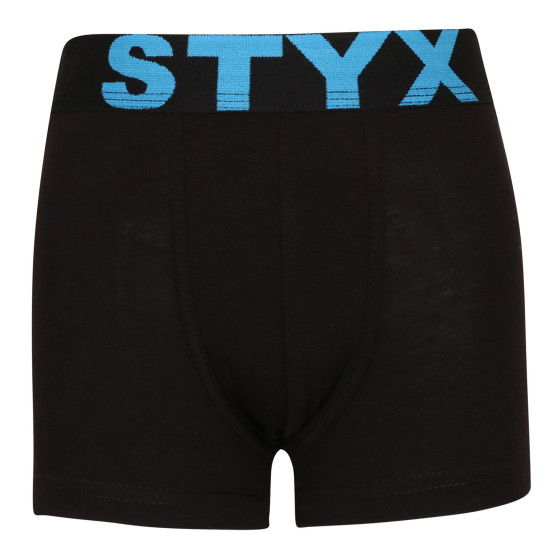 3PACK Boxers para niños Styx goma deportiva negro (3GJ96012)