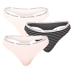 3PACK tanga de mujer Tommy Hilfiger multicolor (UW0UW04558 0Y3)