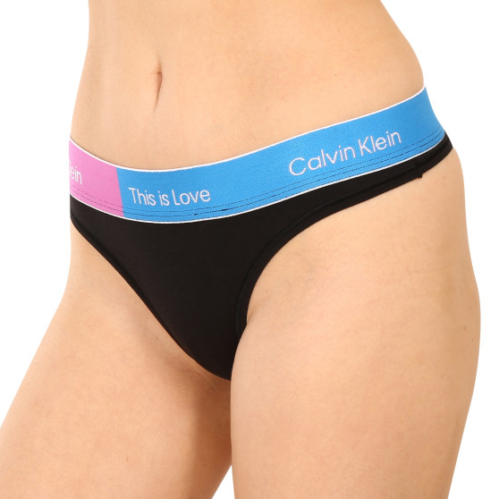 Tanga de mujer Calvin Klein negro (QF7255E-UB1)