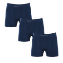 3PACK Boxers para hombre Gino bamboo petrol sin costuras (54004)