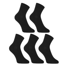 5PACK calcetines Styx calcetines tobilleros bambú negro (5HBK960)